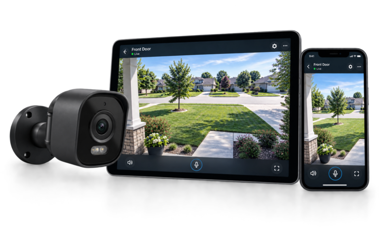 Security camera system with live video feed on tablet and smartphone for Grosse Pointe and Michigan homes